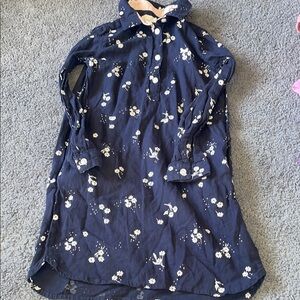 H&M Navy Blue Floral Kids Dress